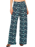 Boho Palazzo Pants for Women Floral Print Wide Leg Lounge Pants
