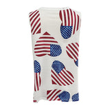 Women Sleeveless Tank Tops USA Flag Print Blouse Shirt Casual 4th of July Patriotic V Neck T Shirt
