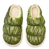 Ladies Cute Solid Color Slippers Round Toe Platform Keep Warm Slippers