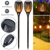 2/4/6Pcs 12LED Flame Solar Torch Light Waterproof Flickering Dancing Garden Lamp