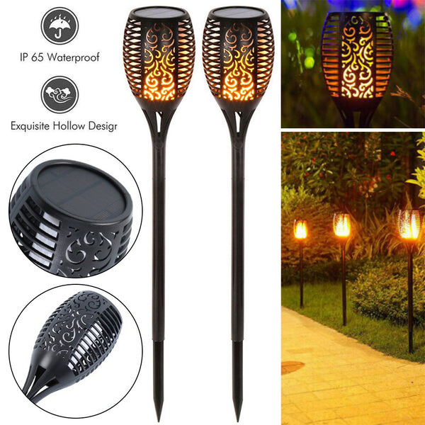 2/4/6Pcs 12LED Flame Solar Torch Light Waterproof Flickering Dancing Garden Lamp