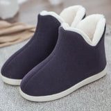 Women Warm Bootie Slippers Fluffy Plush Indoor Outdoor Winter House Shoes