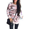 Women Long Sleeve Camouflage Pullover T-Shirt Loose Jumper Tops Sweatshirt Tunic
