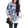 Women Long Sleeve Camouflage Pullover T-Shirt Loose Jumper Tops Sweatshirt Tunic