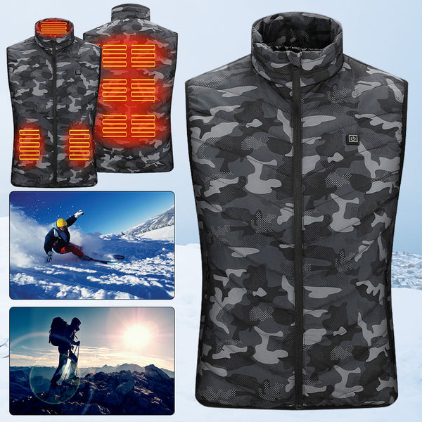 Electric USB Heated Vest Warm Body Heating Coat Jacket Men Women Winter Outwear