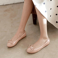 Women's Slip On Flats Shoes Loafers Chunky Heels OL Dress Party Shoes Round Toe