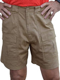Men Casual Multi-pockets Cargo Short Mens Leisure Bottoms Elastic Waist Workout Solid Color Lounge Beach Shorts