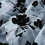 Women Mesh Embroidered A-Line Skirt Summer Casual Chic Elastic High Waist Maxi Skirt