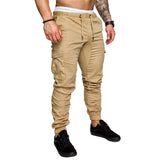 Mens Loose Sports Trousers Solid Color Pants Long Joggers Running Fit Sweatpants