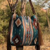 Women Vintage Tassel Canvas Shoulder Bag Oversized Beach Bag Tote Handbag Purse