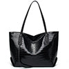 New Women Lady Large Capacity Retro Tote Shoulder Bag Handbag PU Snake Pattern