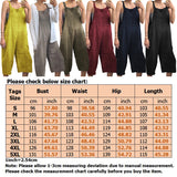 Women Classic Straps Romper Wide Leg Capris Pants Vintage Jumpsuits Ladies Suspender Daily Wear Trousers