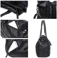 Women's Casual PU Leather Handbag Tote Satchel Shoulder Bag Purse Crossbody Bag