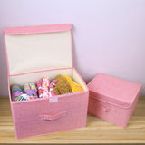 Foldable Cube Storage Bins with Lids and Handle, Large  Fabric Storage Basket Organizer Containers