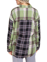 Women Boyfriend Baggy Tops Button Down Casual Shirts Ladies Long Sleeve Holiday Tunic Shirt With Pocket