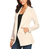 Autumn Casual Blazer Suit Coat For Women Slim Fit Lapel Blazer Jacket Ladies Long Sleeve Work Cardigan with Pockets