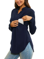 Pregnant Women Maternity Nursing Long Sleeve Tops Breastfeeding T-Shirt Pullover