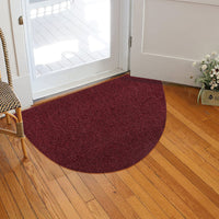 CUH Half Round Door Mat, Non-Slip Welcome Entrance Way Rug, Durable Rubber Door Mats, Low-Profile Heavy Duty Doormat, Half Circle Rugs for Garage, Patio, High Traffic Areas, 18" x 30"