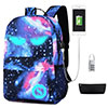 Men Women Backpack Large Capacity College Leisure USB Charging Port Waterproof