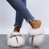 Women's Fluffy Slippers Closed Toe Warm Indoor House Mules Slipper Cozy Shoes