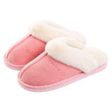 Unisex Fur Keep Warm Lined Slippers Mules Non Slip Hard Sole breathable Shoes