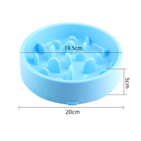 Slow Feeder Dog Bowl Anti Bloat Non Skid Pet Cat Puppy Food Dish Water Feeding