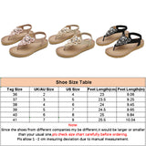 Women Sandals Summer Boho Casual Flat T-Strap Thong Elastic Comfortable Flip Flops Beach shoes