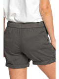 Women Folded Hem Short Hot Pants Plain Straight Leg Beach Shorts Mini Pant Buckle Bottoms