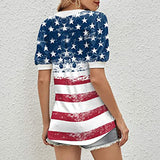 Lumento Women Sexy V Neck T Shirt Casual Summer Floral Print Tunic Tops Blouse