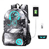 Men Women Backpack Large Capacity College Leisure USB Charging Port Waterproof