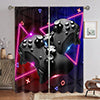 Adult Waterproof Rod Pocket Curtain Modern Living Room Gamer Print Durable Blackout Bedroom 2 Panels/Set