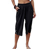 Women Yoga Capris Pants Button Straight Leg Loose Comfy Lounge Pants