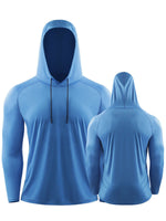 CVLIFE Mens Workout Hoodie T-shirts Dry Fit Lightweight Athletic Casual Long Sleeve Pullover Shirts Casual Breathable Ultraviolet-Proof Tops