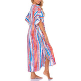 Lumento Women Beach Shirt Dress Casual Loose Button Up Bikini Cover Up Kaftan Dress