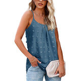 Womens Sleeveless Shirt Scoop Neck Spaghetti Strap Camisole