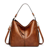 3 Pcs Retro Leather Tote Shoulder Handbags Set, Fashion Top Handle Satchel Purse Crossbody Bag with Matching Wristlet Wallet for Women