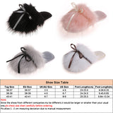 Women's Fluffy Slippers Closed Toe Warm Indoor House Mules Slipper Cozy Shoes