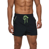 Men Boy Lightweight Elastic Waist Swim Short Trunk,Diving Surfing Beach Bathing Suit Boardshorts Summer Fast Dry Mesh Casual Swim Shorts with Pockets