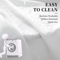4 Pcs Shower Curtain Sets Bath Mat Sets, Toilet Lid Cover and Non-Slip Toilet Pedestal Rug, Fashion Geometric Waterproof Bathroom Curtain with 12 Hooks