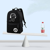 Luminous USB Charger Student Backpack Casual Laptop School Bag Anti-Theft Lock