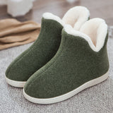 Women Warm Bootie Slippers Fluffy Plush Indoor Outdoor Winter House Shoes