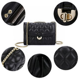 Women PU Leather Chain Shoulder Bag Messenger Crossbody Bag Clutch Purse Wallet