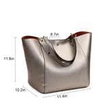 Women PU Leather Handbag Tote Single Shoulder Bag Large Capacity With Inner Bag