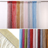 39" Width 78" Height String Door Curtain Beads Room Divider Crystal Tassel Fringe Beaded Window Panel