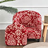 2-Piec Tub Club Slipcover, Modern Non Slip Stretch Round Barrel Chair with Cushion Couch Sofa Cover Protector for Bar Cafe Kids Living Room