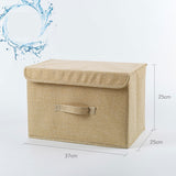 Foldable Cube Storage Bins with Lids and Handle, Large  Fabric Storage Basket Organizer Containers