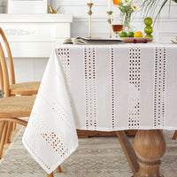 Hollow Cotton Table Cloth Cover Rectangle Square Tablecloth Kitchen Dining Decor