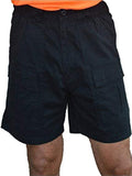 Men Casual Multi-pockets Cargo Short Mens Leisure Bottoms Elastic Waist Workout Solid Color Lounge Beach Shorts