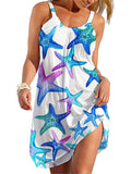 Womens Sexy Summer Sleeveless Short Dress Beach Suspender Dress Holiday Sundress