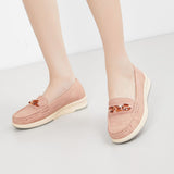 Women's Slip On Single Shoes Casual Round Toe Platform Comfortable Loafers Decor